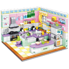 哲高积木拼装街景花房花店小屋卧室客厅过家家儿童玩具女孩生日礼物 00872小屋书房-623颗粒39元 (券后省20)