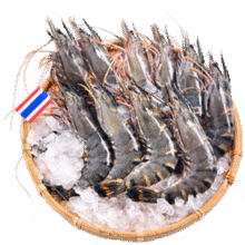 京东超市 海外直采泰国活冻黑虎虾中号400g (40-50规格) 16-20只/盒 海鲜74.9元 (券后省0.6,月销4000+)