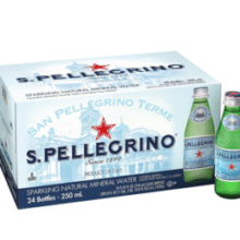 意大利进口！S.PELLECRINO 圣培露 充气天然矿泉水 玻璃瓶 250ml*24瓶￥106.25