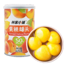 林家小铺   黄桃罐头425g  425g*2罐5元