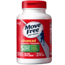 Move Free益节维骨力氨糖软骨素钙片含MSM美国进口中老年人养护关节营养品 【绿瓶-缓解关节痛】含MSM氨糖软骨素钙片120粒169元