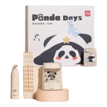 得力（deli）学生电动文具套装熊猫高颜值电动卷笔刀清洁器橡皮擦铅笔学习用品生日六一儿童节礼物男女孩10件套79元 (券后省20,月销2000+)