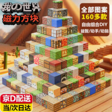 需换购:乖明星 磁力方块玩具套装 六一儿童节礼物 12颗粒+2人仔14.9元（需换购）