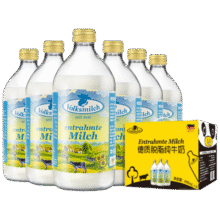 德质(Volksmilch)脱脂纯牛奶490ml*6瓶 进口牛奶礼盒 端午节送礼125.1元 (券后省0.9)