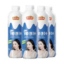欢乐家 大瓶椰子汁 椰子汁1L*4瓶26.9元