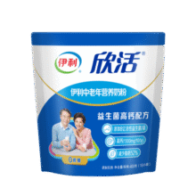 伊利欣活【陈哲远明星同款】中老年营养奶粉400g 高钙益生菌0蔗糖多维29.9元 (月销1w+)