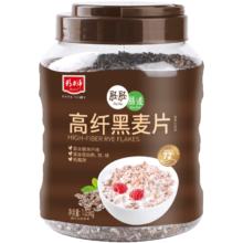 精力沛高纤黑麦片1030g/罐 营养低脂肪高蛋白代餐健身即食燕麦25.56元（需plus会员）