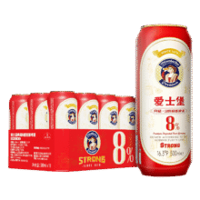 爱士堡典藏8度精酿啤酒500ml*18听整箱装德国原装进口烈性啤酒177.8元（需plus会员，需领券，合88.9元/件）