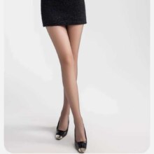妮轻0D黑色丝袜女夏季高透空气黑丝打底连裤袜 浅黑色*2 L6.95元（需领券）