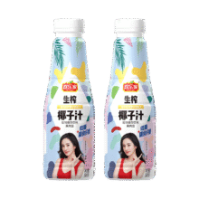 欢乐家 果肉椰子汁 500g*2瓶5.9元包邮