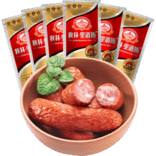 秋林里道斯 中华老字号 红肠110g*6支 哈尔滨东北特产 休闲零食猪肉肠88元 (券后省20,月销1w+)