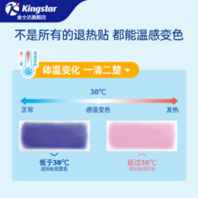 金士达医用退热贴婴幼儿感温变色退烧贴儿童发烧热冷敷贴宝宝专用10贴9.9元（需领券）