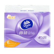 PLUS会员：Vinda/维达 棉韧100抽 抽纸 3层S码 6包7.23元