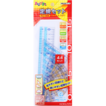 国誉(KOKUYO)学生考试绘图测量套尺(15cm直尺+三角尺*2+量角器)尺子套装 GY-GBA50129.8元 (月销1000+)