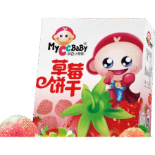 我D小蔡蔡（MyCcBaBy）草莓味饼干19.8元（合3.96元/件）