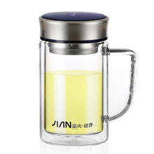 富光 健牌系列 X1501-BSPT-570 双层玻璃杯 570ml 海浪蓝券后53.1元