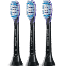 飞利浦（PHILIPS）电动牙刷刷头 G3智臻护龈型刷头 HX9053/96 3支装 黑色 适配钻石7系、9系、AI刷头206元 (月销1w+)
