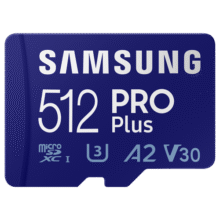 三星（SAMSUNG）512GB TF MicroSD 内存卡 4K高速蓝卡 U3A2V30 读速180MB/s 游戏机无人机运动相机存储卡 PRO Plus359元 (月销1w+)