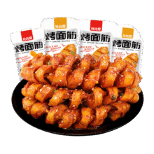 Plus会员、首购：比比赞（BIBIZAN）烤面筋香辣味280g面筋卷网红豆干制品小吃素食解馋休闲零食品6.36元