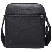 蔻驰（COACH）【品牌直供】男士小号单肩斜挎包黑色牛皮革4011QBBK1299元