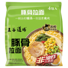 88VIP:五谷道场清淡口味方便面12包（豚骨*4+番茄*4+红烧*4）25.9元（选第三个规格下单，淘金币抵扣0.5）