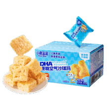 小鹿蓝蓝 0蔗糖DHA空气沙琪玛500g宝宝零食儿童糕点泡芙早餐零食14.62元（需领券）
