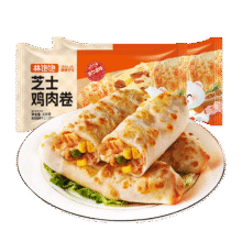 林饱饱6件39.8元林饱饱芝士牛肉卷鸡肉卷纸皮烧麦速食半成品早餐 奥尔良芝士鸡肉卷110g*136.8元（合6.13元/件）