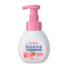 OVDL泡沫洗手液300ml 泡沫细腻洁净易冲洗水蜜桃香型成人家用通用3.68元（需凑单）