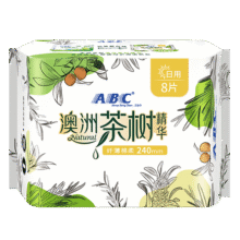 PLUS会员、需首购、需凑单：ABC卫生巾 澳洲茶树精华瞬吸240mm*8片2.68元包邮（需入会）