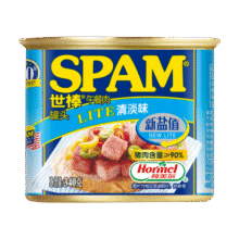世棒（SPAM）午餐肉罐头清淡口味340g 早餐火锅烧烤香锅 大规格应急装开罐即食36.8元 (券后省0.9,月销2000+)