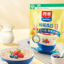 赠奇亚籽燕麦片35g*2袋！西麦 纯燕麦片（原味）1000g*2袋￥22.90