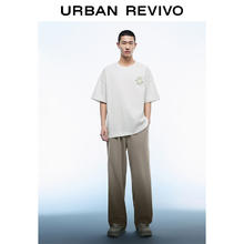 UR UR2025夏季男装时尚休闲立体图案棉质短袖T恤UMM450042 本白 XS券后62.7元