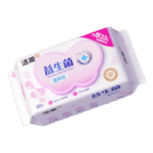 洁柔益生菌湿厕纸80片加厚洁厕湿纸巾厕纸湿巾呵护女性私处超市同款3.41元