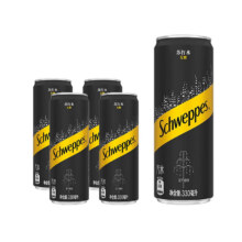 可口可乐（Coca-Cola）怡泉苏打水气泡水干姜水汤力水混合装饮料330ml 原味330ml*4罐9.5元（需领券）