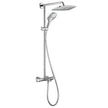 汉斯格雅（Hansgrohe） 双飞雨恒温花洒240超大顶喷带下出水龙头柯洛玛套装多功能淋浴器 旗舰款:26777-双飞雨4662元