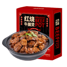 渔歌牧曲鲁西国产黄牛肉红烧牛腩煲400g 浇头 牛腩块加热即食熟食快手菜89.7元（合29.9元/件）