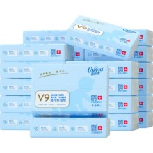 可心柔 干湿两用V9柔纸巾 100抽*24包83.91元包邮+589淘金币（需领券）