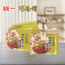 PLUS会员、需首单：统一巧面馆 油泼辣子酸汤面 袋装 110g*5袋24.21元（合8.07元/件）