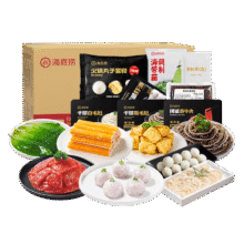 plus会员:海底捞2-3人火锅套餐礼盒1470g 7荤2素1底料涮煮牛肉毛肚【东哥外卖】88.11元
