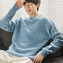 [3件8.5折93.4元,叠加优惠券]唐狮秋冬新款肌理感毛衣男宽松圆领慵懒风男士内搭毛线衫外穿109.9元 (券后省50)