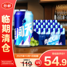 清仓：雪花啤酒（SNOW）勇闯天涯330ml*24听 清爽经典实惠装 效期至25.1054.9元包邮 原价119元