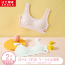 弹力出众不束缚！Hodohome 红豆居家 TAB016 青春期女孩无痕内衣抹胸2件装￥24.80