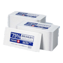 含75度酒精消毒湿巾 3包共180片4.99元
