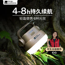 牧高笛 MOBIGARDEN）露营灯户外露营太阳能充电营地灯应急装备家用 NX24673007 暖沙色32元