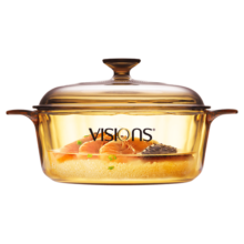 康宁（VISIONS）2.25L晶彩汤锅玻璃锅透明锅琥珀锅炖锅煮锅 VS-22