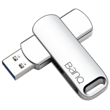 banq 256GB USB3.2 Gen1 U盘 F61高速版 全金属电脑车载两用优盘360度旋转 移动商务大容量upan防震99.9元 (月销1000+)