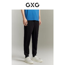再降价、微信小程序：GXG男装 黑色束脚休闲裤86元包邮