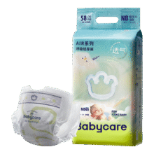 babycare [官方直供]Air呼吸裤 夏日超薄透气纸尿裤-NB码58片/包*2包100元（需领券）