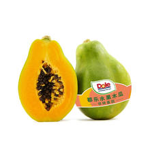 Dole 菲律宾木瓜 非转基因木瓜 新鲜水果 2粒装 单果350g 中果19.9元