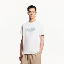 杰克琼斯 夏季100%纯棉圆领短袖 A06本白色券后67.95元